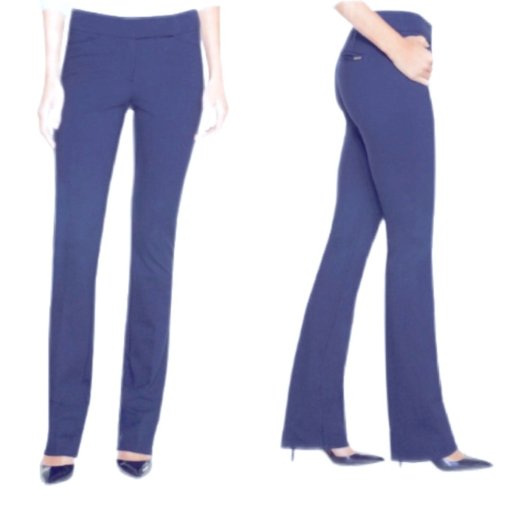 NWT White House Black Market Navy Boot Cut Stretch Slacks Pants Size 8 - Picture 3 of 8